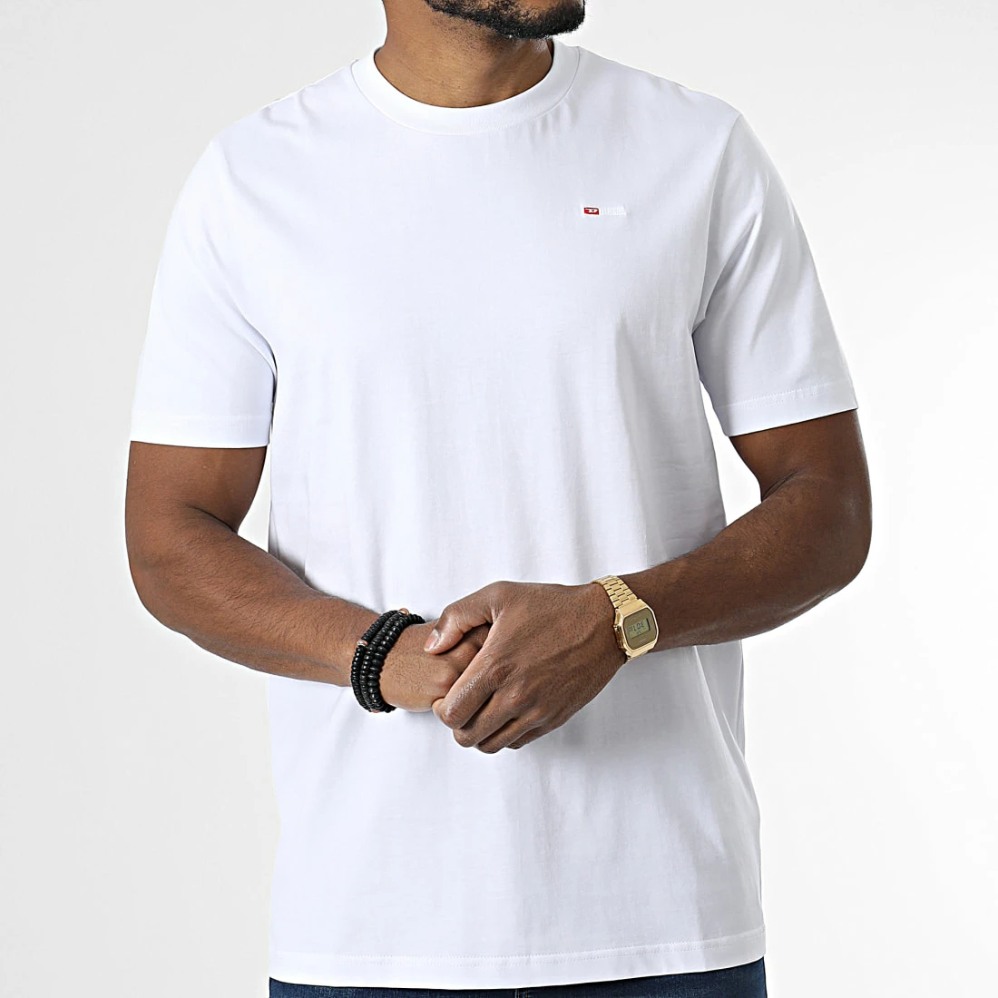 Meilleur prix 🔥 Tee 👚 Shirt Just Microdiv A05418-0HFAX Blanc de Diesel ⌛ 5 Meilleur prix 🔥 Tee 👚 Shirt Just Microdiv A05418-0HFAX Blanc de Diesel ⌛ – Image 3