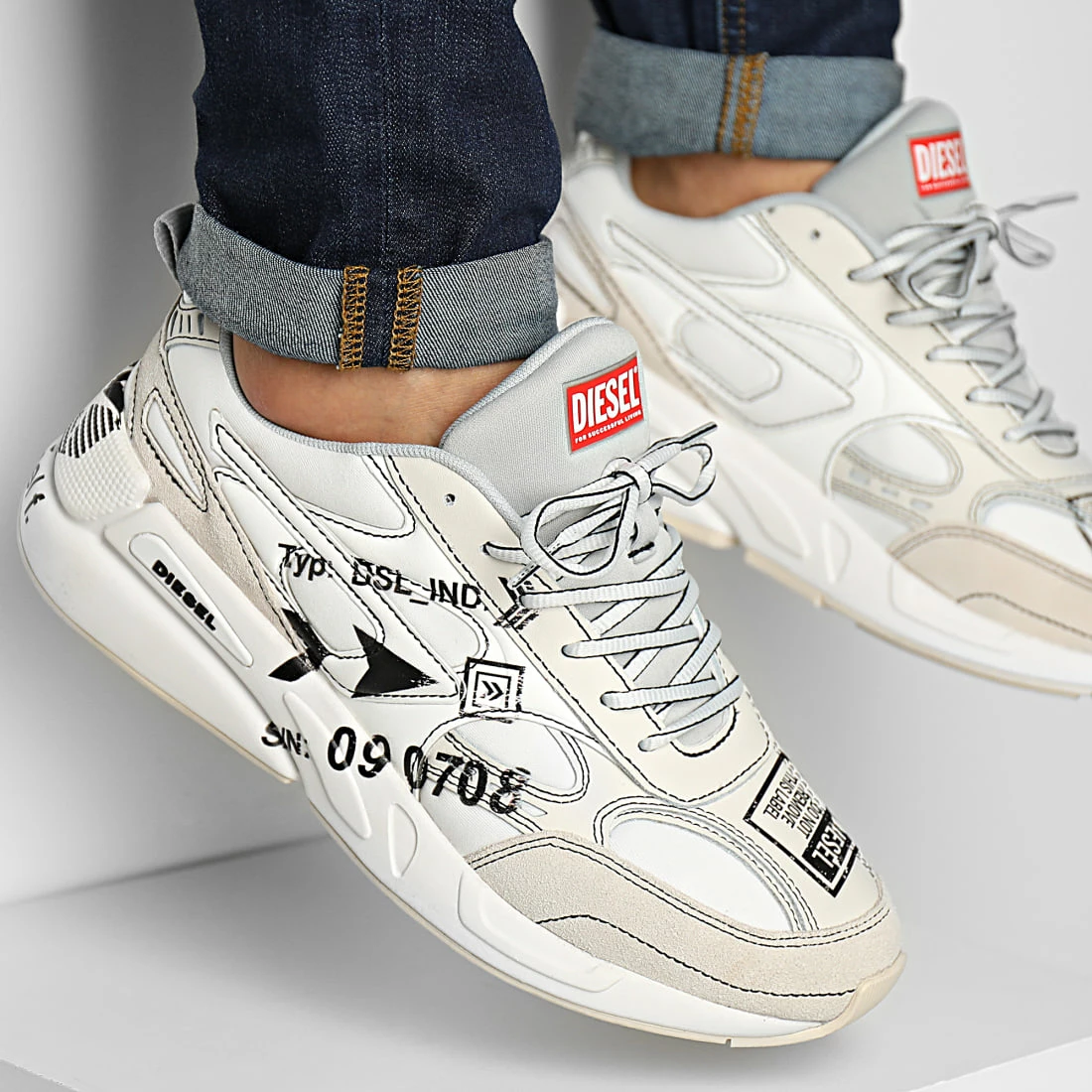 Meilleure vente ✨ Baskets S-Serendipity Sport Y02868-P4801 Blanc de Diesel ✔️ 2 Meilleure vente ✨ Baskets S-Serendipity Sport Y02868-P4801 Blanc de Diesel ✔️