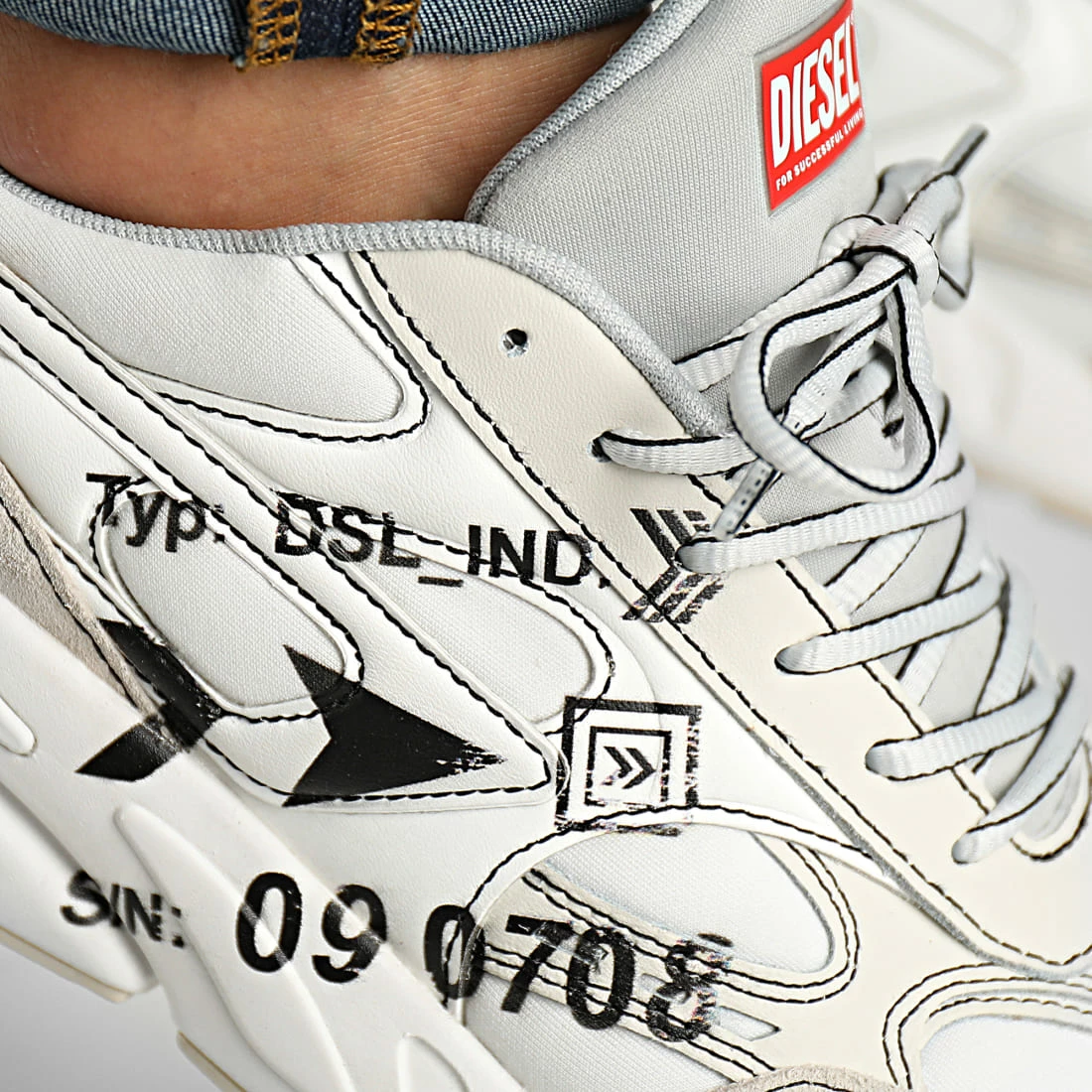 Meilleure vente ✨ Baskets S-Serendipity Sport Y02868-P4801 Blanc de Diesel ✔️ 3 Meilleure vente ✨ Baskets S-Serendipity Sport Y02868-P4801 Blanc de Diesel ✔️ – Image 2