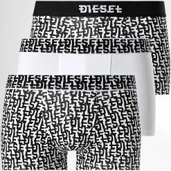 Nouveau 🎉 Lot De 3 Boxers Damien 00ST3V Blanc de Diesel 😀