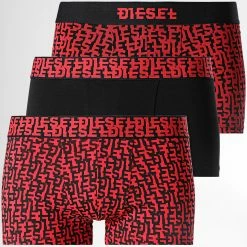 Diesel Soldes Magasin 14 Meilleure affaire 🌟 Lot De 3 Boxers Damien 00ST3V Noir de Diesel ⌛